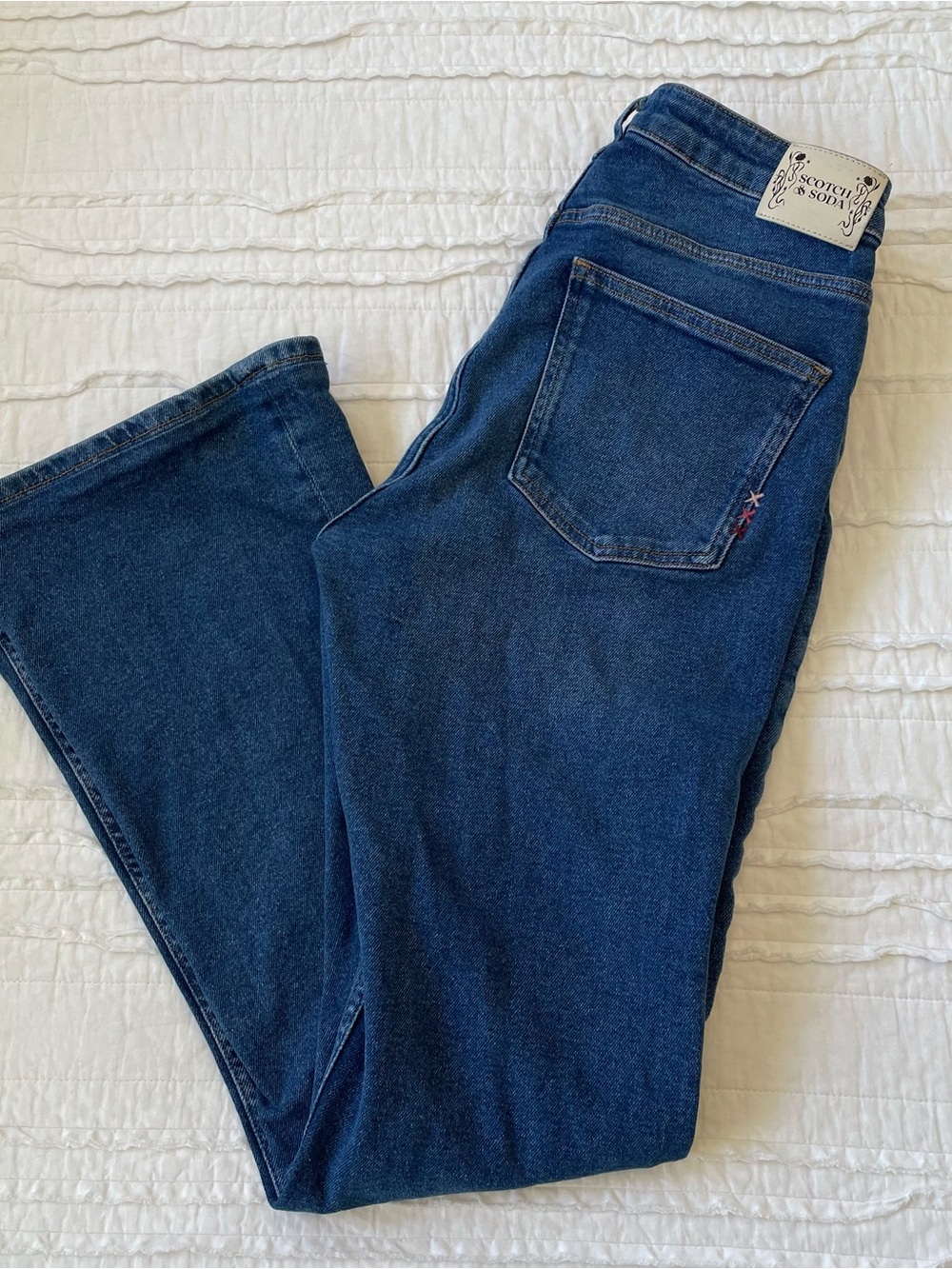 Scotch & Soda Slim Flare Leg Blue Denim Jeans | Women’s 30/32